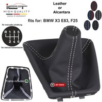 BMW X Series X3 E83 F25 (2004-2017) pomello del cambio Alcantara pelle cuffia