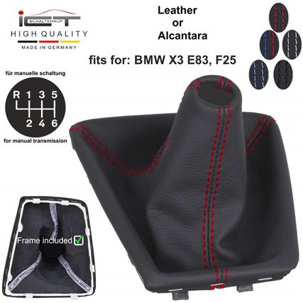 BMW X Reihe X3 E83 F25 (2004-2017) Schaltknauf Schaltsack leder schaltmanschette mit rahmen BMW X Reihe X3 E83 F25 (2004-2017) Schaltknauf Schaltsack leder schaltmanschette mit rahmen