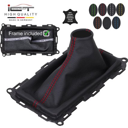 BMW X Series X3 E83 F25 (2004-2017) pomello del cambio pelle e cuffia con telaio di montaggio