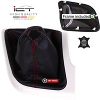 Peugeot Boxer Citroen Jumper Fiat Ducato (2006-2026) pomello del cambio pelle e cuffia con telaio di montaggio