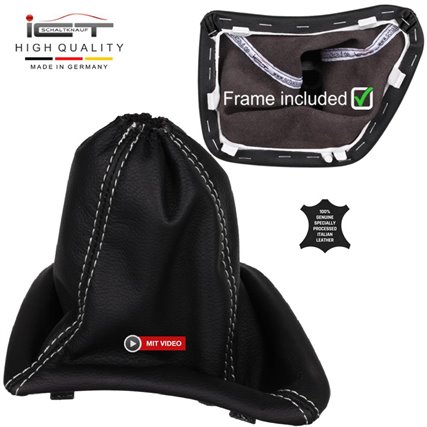 Mercedes Sprinter W906 VW Crafter 2E C1 (2006-2018) Schaltknauf Schaltsack leder schaltmanschette mit rahmen