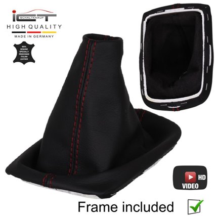 Volvo C30 C70 S40 V50 (2004-2013) manopla de câmbio de couro coifa com moldura de montagem