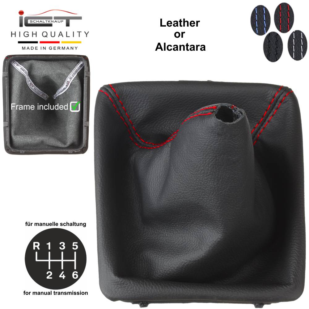 Mercedes Benz  SLK R171 (2004-2011) Manuel pomo de la palanca de cambios Alcantara cuero funda