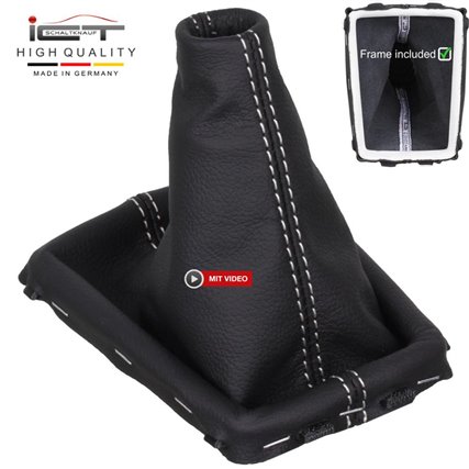 Volvo V70, S60, V60, XC70, S80 (2007-2015) pomo de la palanca de cambios de cuero funda marco de montaje