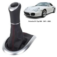 Porsche 911 996 shift gear knob boot gaiter cover Alcantara leather decorative frame