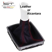 VW Bus T5 (2003–2015) Transporter Caravelle Multivan California pomo de la palanca de cambios de cuero funda marco de montaje