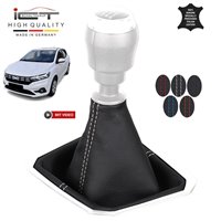 Dacia Sandero 3 DJF Logan Renault Taliant (2021-) Schaltsack leder schaltmanschette mit rahmen