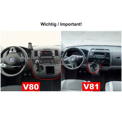 VW Bus T5 2003–2015 Transporter Caravelle Multivan California Consolle