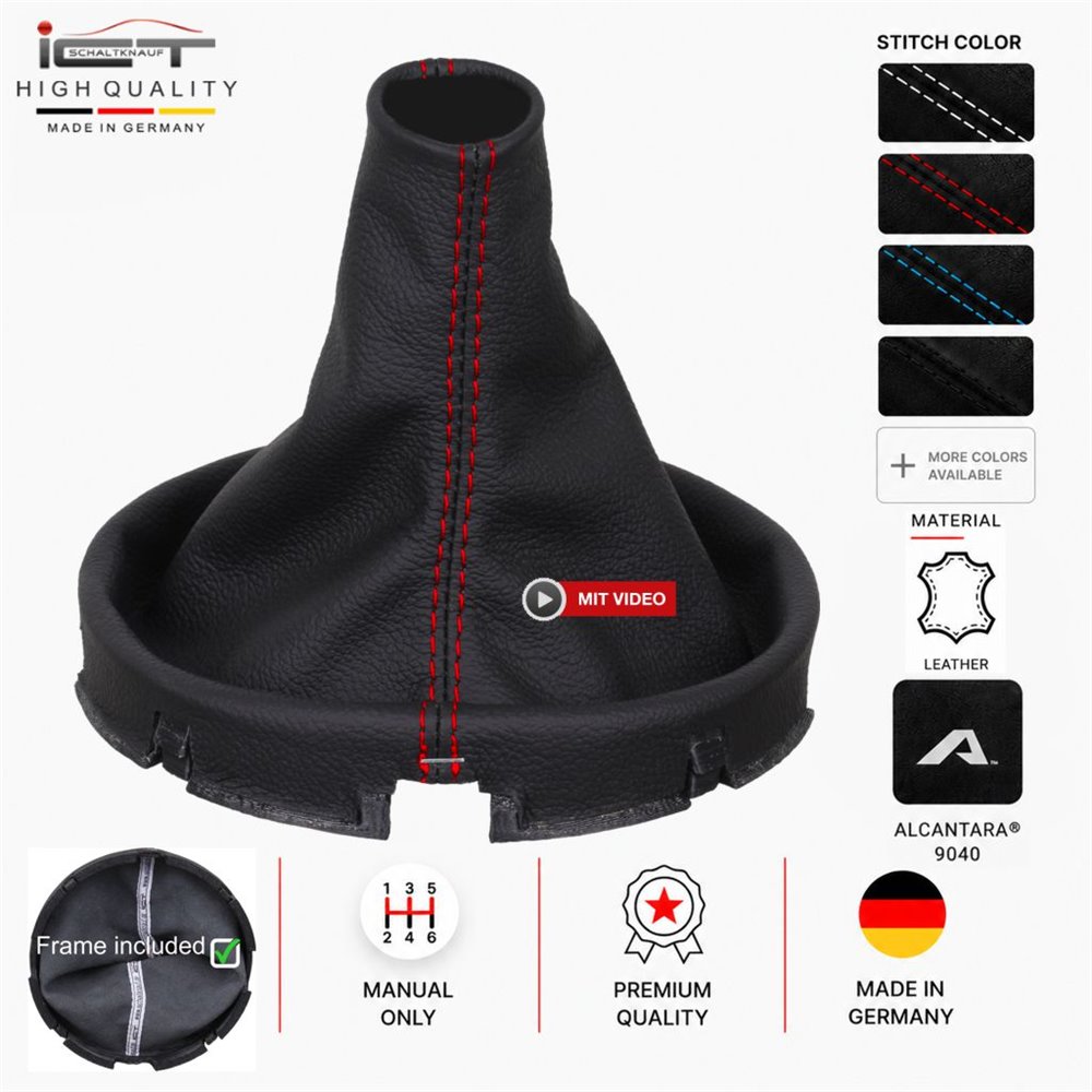 Pontiac Solstice shift gear boot gaiter cover Alcantara leather
