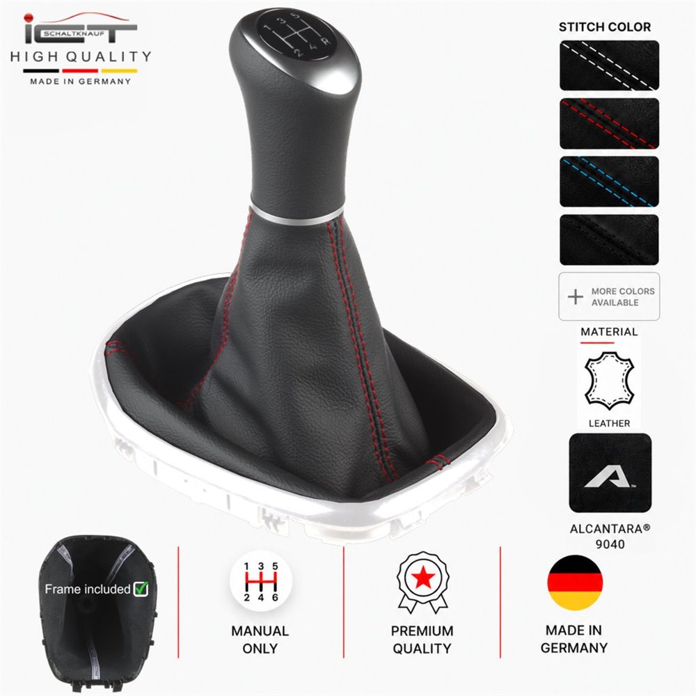 Opel Karl manopla de câmbio Alcantara couro coifa