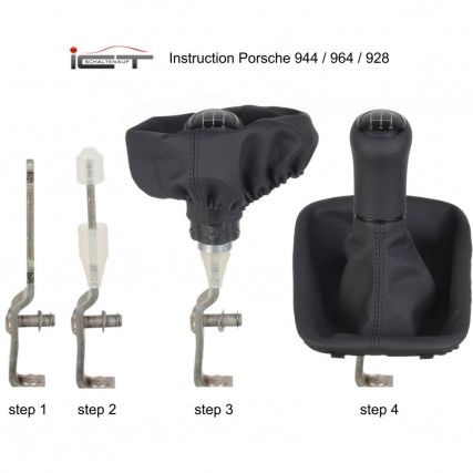 Schaltknauf Schaltsack Porsche 928 leder schaltmanschette