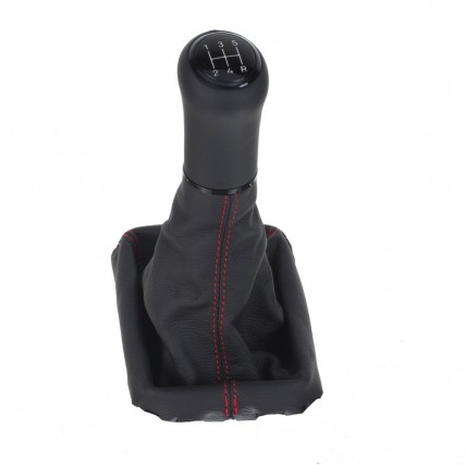 ict pomello del cambio con cuciture rosse Mazda 3 BL