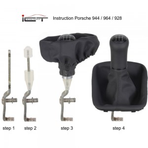 Schaltknauf Schaltsack Porsche 944 / 968 / 924 leder