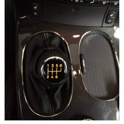 ict manopla de câmbio com costura cinza Chevrolet Corvette C5 C6