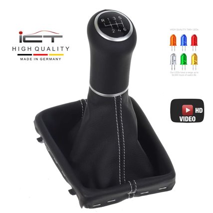 Audi Q5 8R shift gear knob boot gaiter leather mounting frame