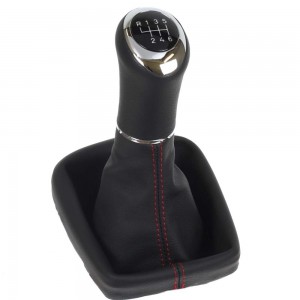 ict Schaltknauf mit rote Naht Audi A1 A3 Q3 Typ 8X 8P 8U